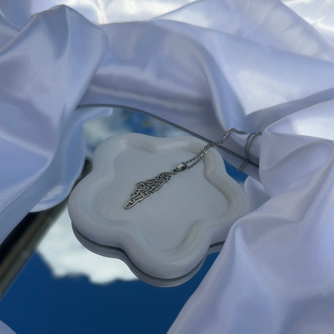 Collier Palestine ARGENT