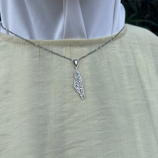 Palestine Necklace SILVER